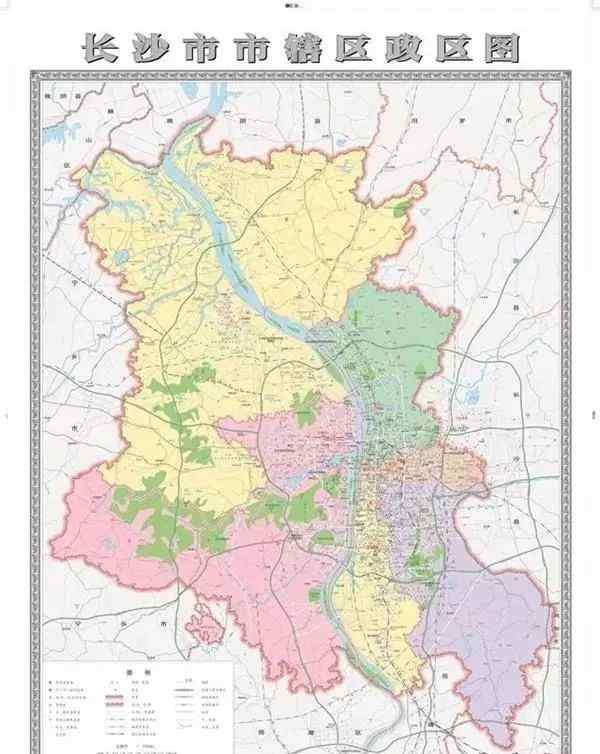 長沙地圖高清版大圖 新版“長沙市行政區(qū)劃圖”發(fā)布