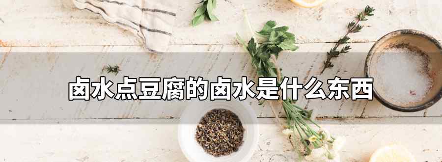 鹵水點豆腐的鹵水是什么東西