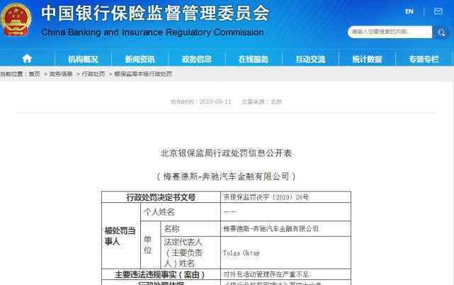 奔馳金融公司被罰 被罰是什么原因?qū)е聻槭裁磿?huì)被罰款