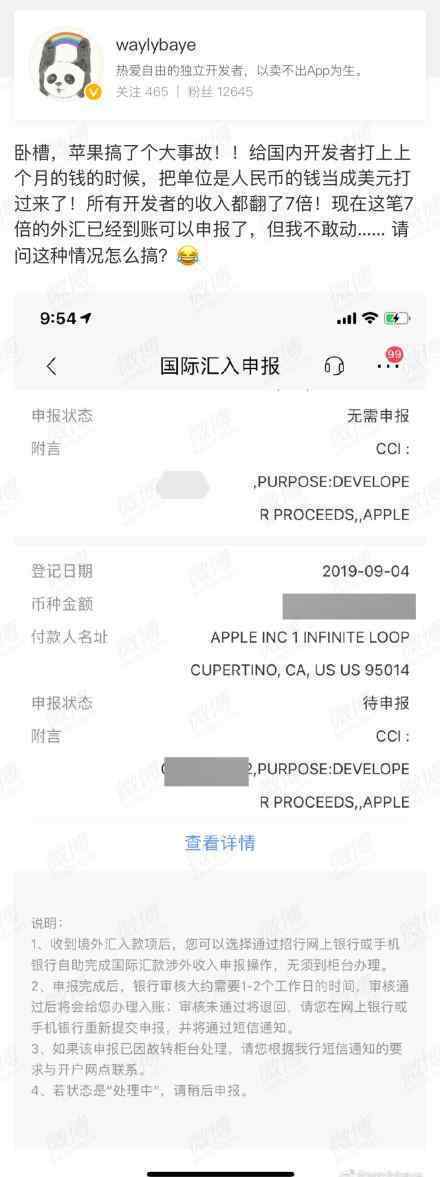 蘋果錯用美元支付工資 其工資收入翻了七倍