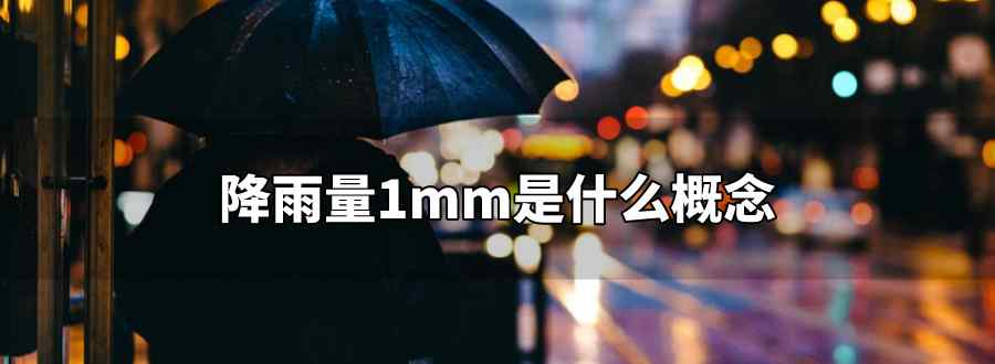 降雨量1mm是什么概念