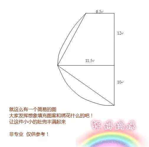 嬰兒肚兜 新生兒小肚兜圖紙+制作，附新手適用的簡單三折包邊法