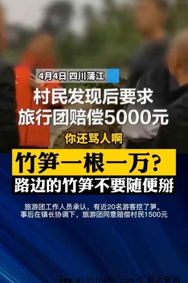 游客挖竹筍遭村民索賠1根1萬 究竟發(fā)生了什么