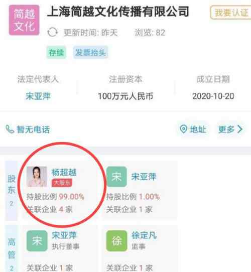 楊超越成立新公司 楊超越有錢嗎