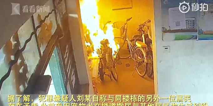 62歲阿姨用別人的自行車套擦狗尿 為掩蓋痕跡竟放火“燒樓”