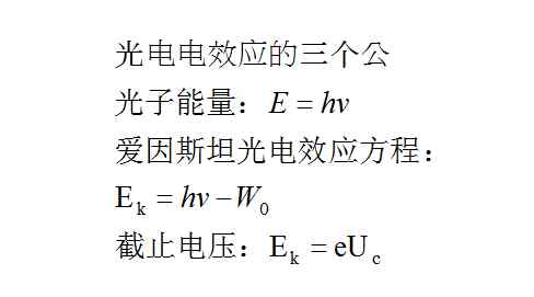 光電效應(yīng)的三個(gè)公式 高中物理光電效應(yīng)的三個(gè)公式方程總結(jié)