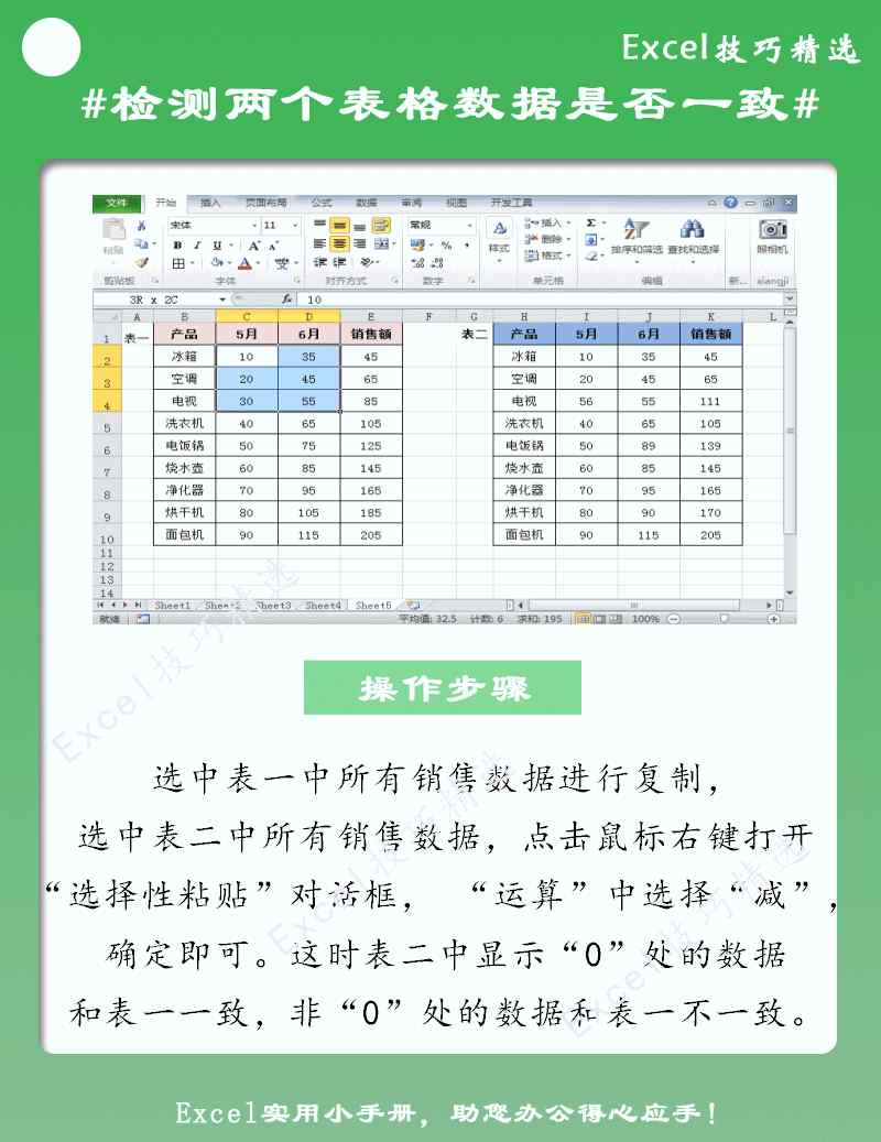 excel兩個表格數(shù)據(jù)對比 【Excel實用小手冊】如何對比兩個表格數(shù)據(jù)是否一致？