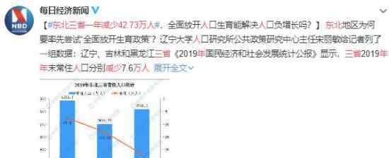 東北三省一年減少42.73萬人 這是什么情況