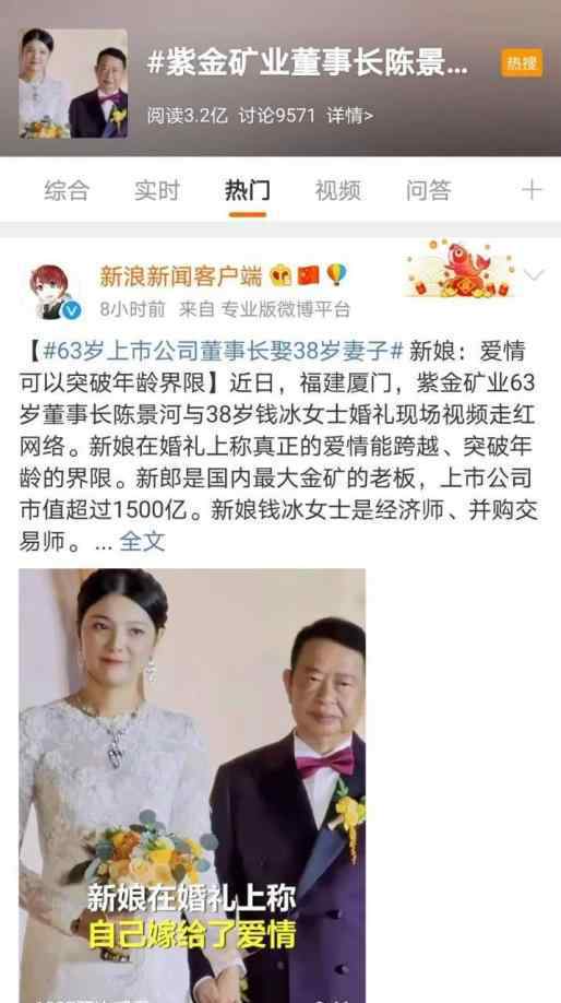 陳發(fā)樹的兒子 千億市值公司董事長二婚刷屏，新郎數(shù)月前將3億股票轉(zhuǎn)給兒子