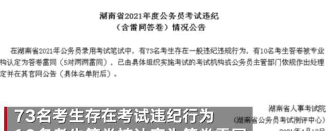 湖南省考83人作弊被通報引熱議 官方回應