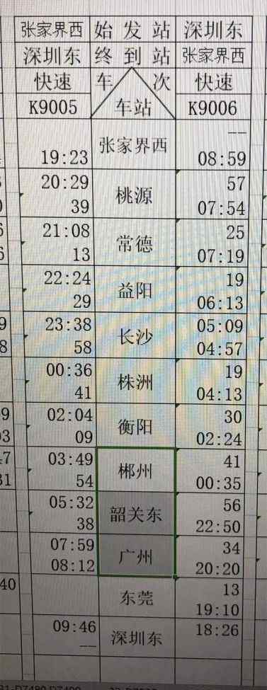 k1078 黔張常高鐵時刻表來了，張家界至長沙幾乎可以隨到隨走！