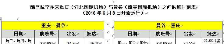 酷鳥航空 酷鳥航空登陸重慶!