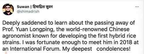 世界網(wǎng)友悼念袁隆平去世 事情的詳情始末是怎么樣了！